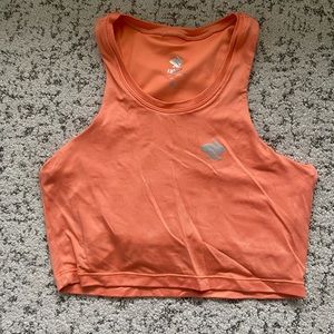 Rabbit sports bra crop top w/ back pocket for phone or nutrition sz SMALL